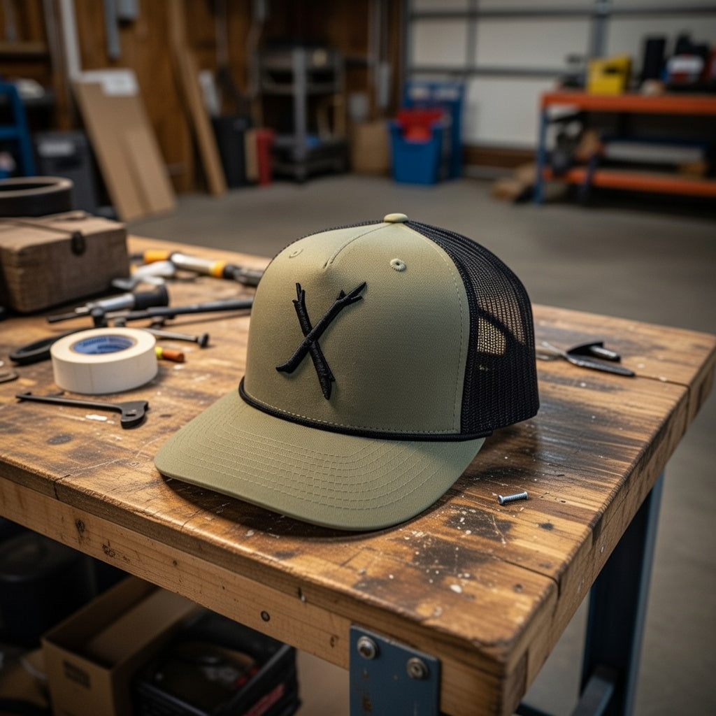 X Black Rope Trucker Hat