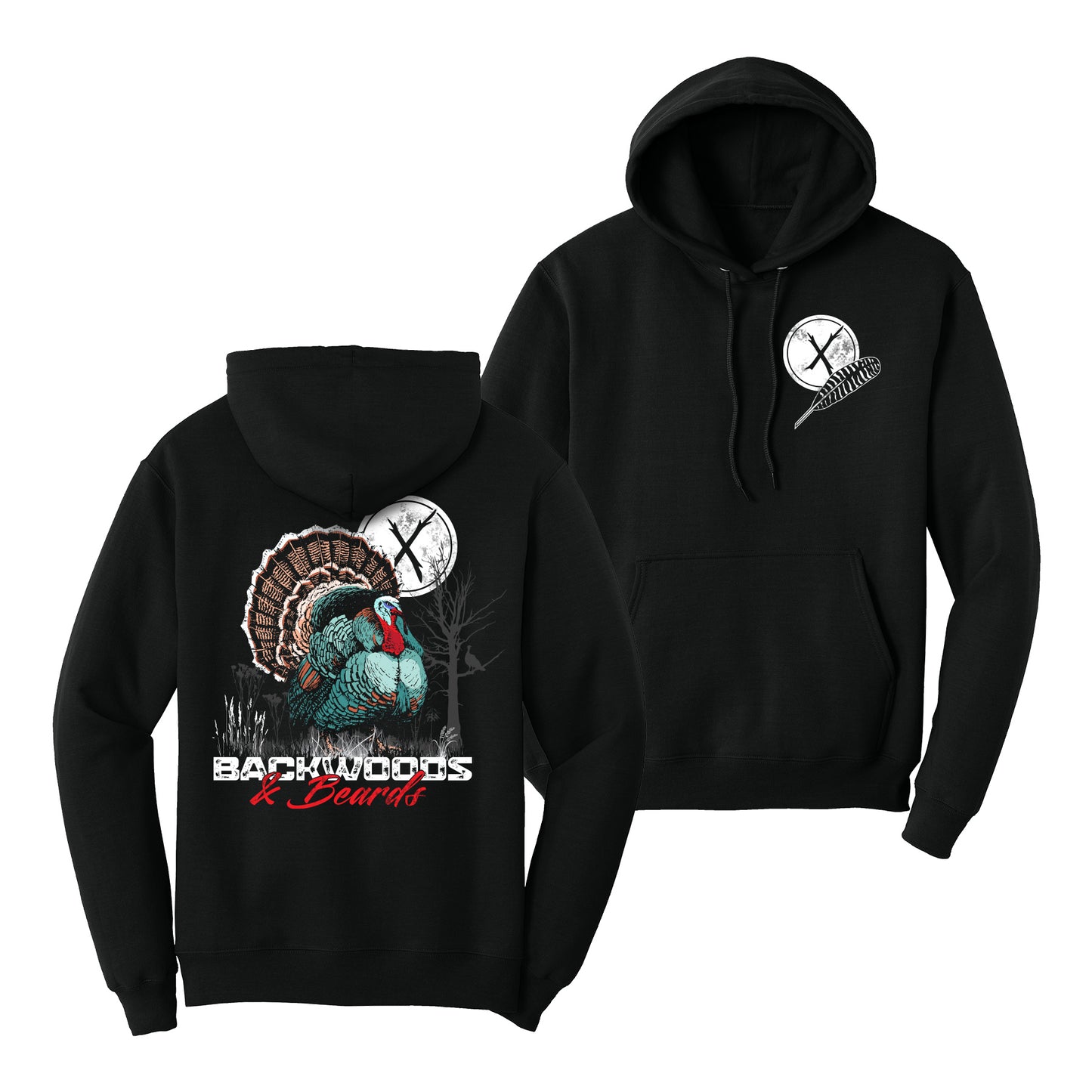 Backwoods & Beards Tall Mans Hoodie
