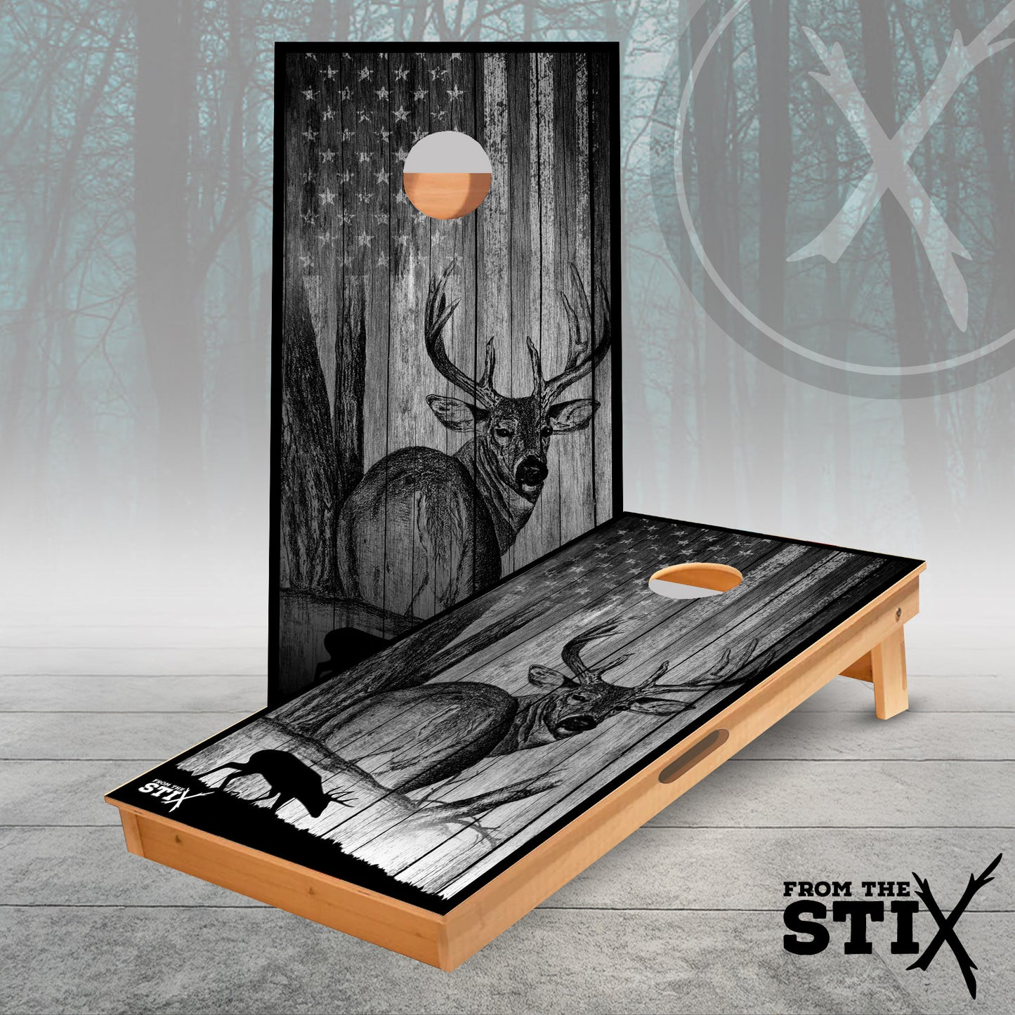 Rustic Whitetail Cornhole Set