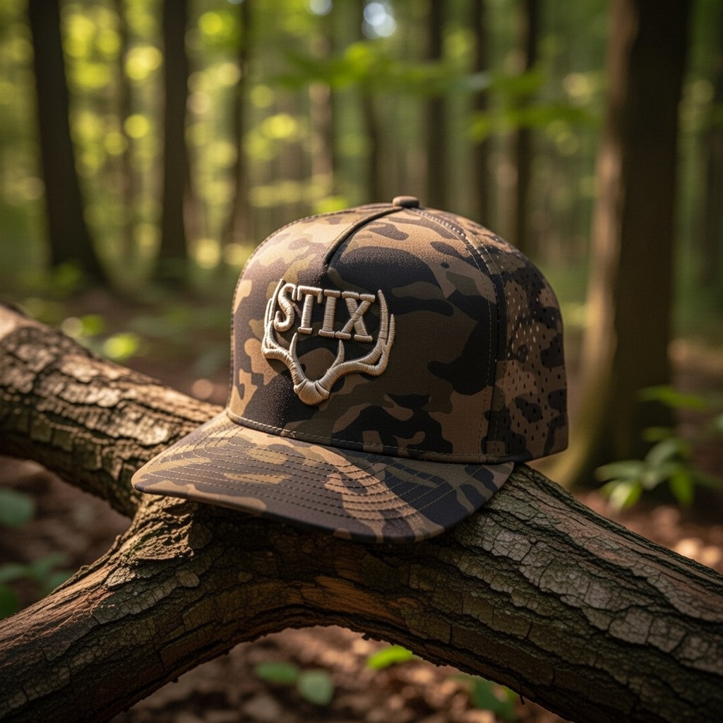 Olive Camo Horn Hat