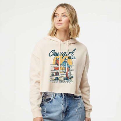 Cowgirl Club Women’s Lightweight Cropped Hoodie