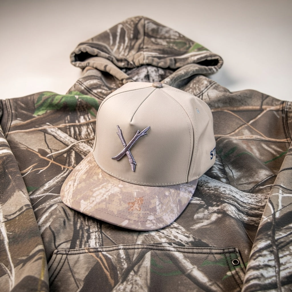 Washed Vintage Camo Bill X Hat