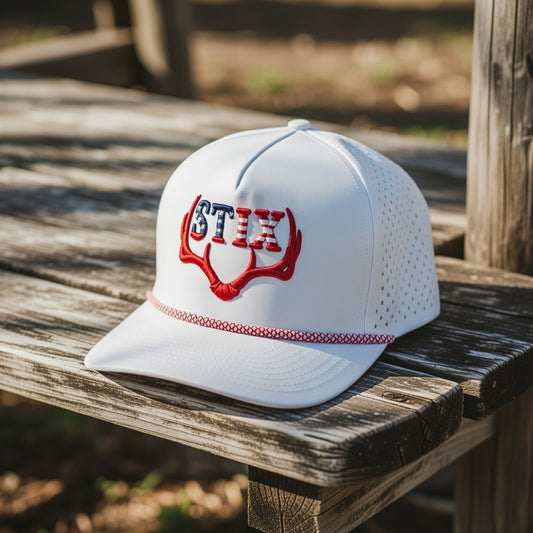 White USA Horn Hat