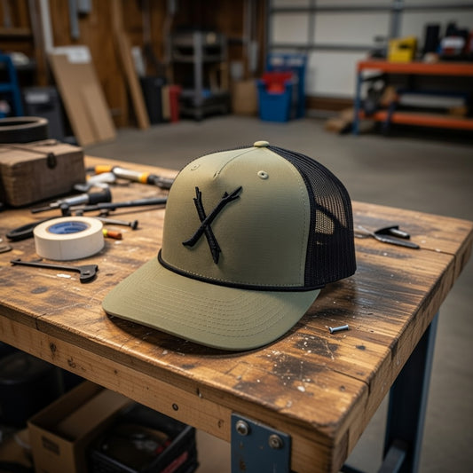 X Black Rope Trucker Hat