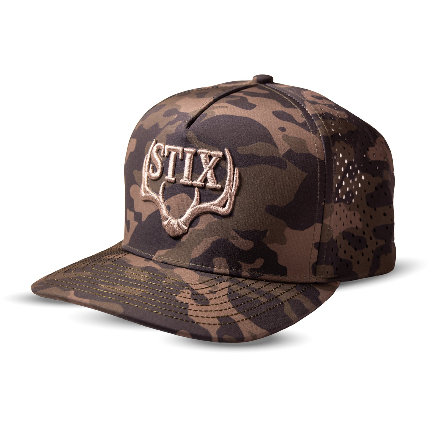 Olive Camo Horn Hat