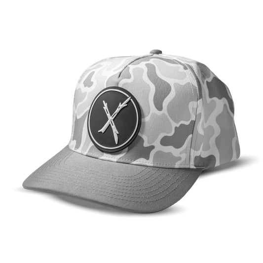 PVC Grey Bill Vintage Camo Hat