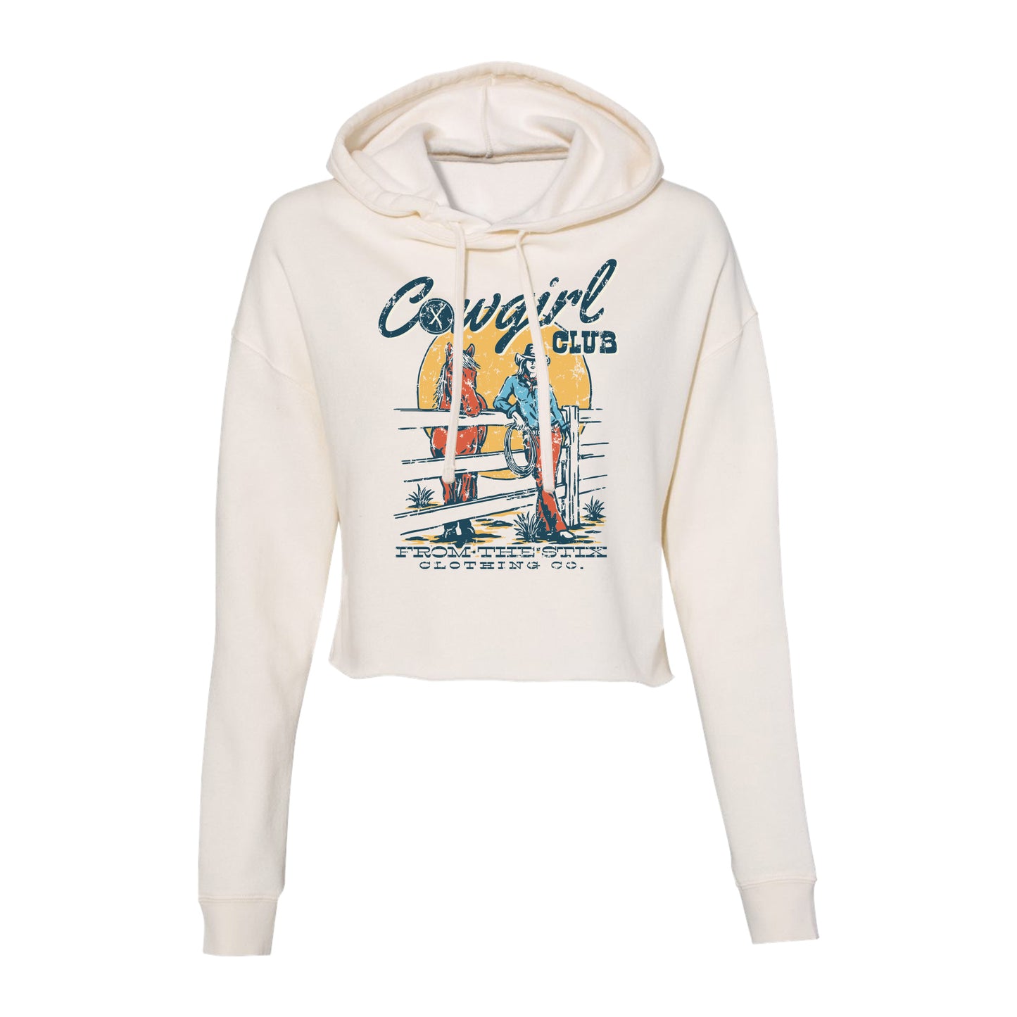 Cowgirl Club Women’s Lightweight Cropped Hoodie