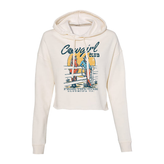 Cowgirl Club Women’s Lightweight Cropped Hoodie