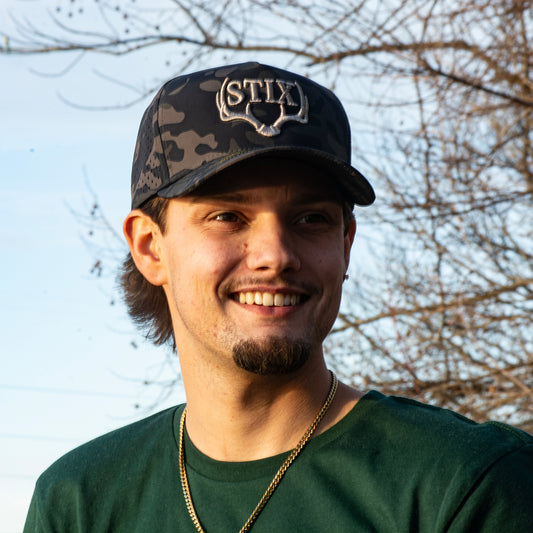 Olive Camo Horn Hat