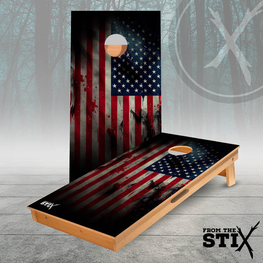 Tattered Flag Cornhole Set